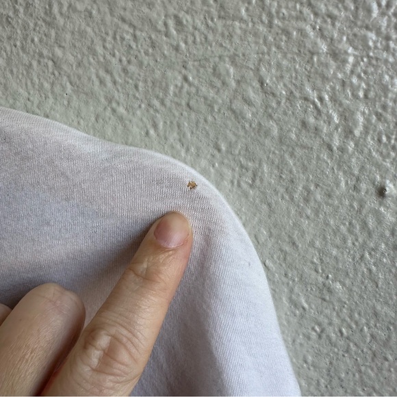 NWT DAYDREAMER Rolling Stones Lick Band Long Sleeve Tee White Women’s Size Small - Picture 4 of 7